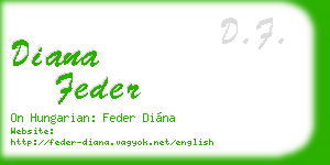 diana feder business card
